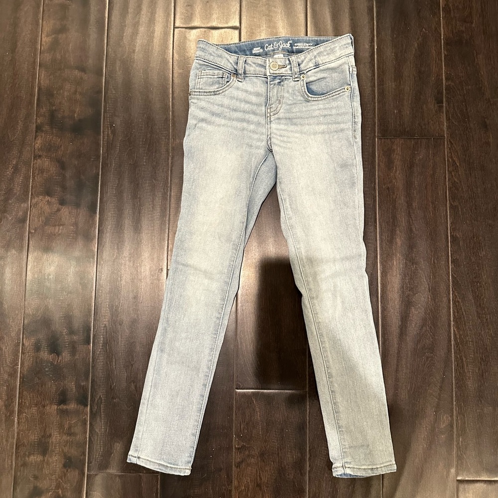 Girls skinny jeans light wash